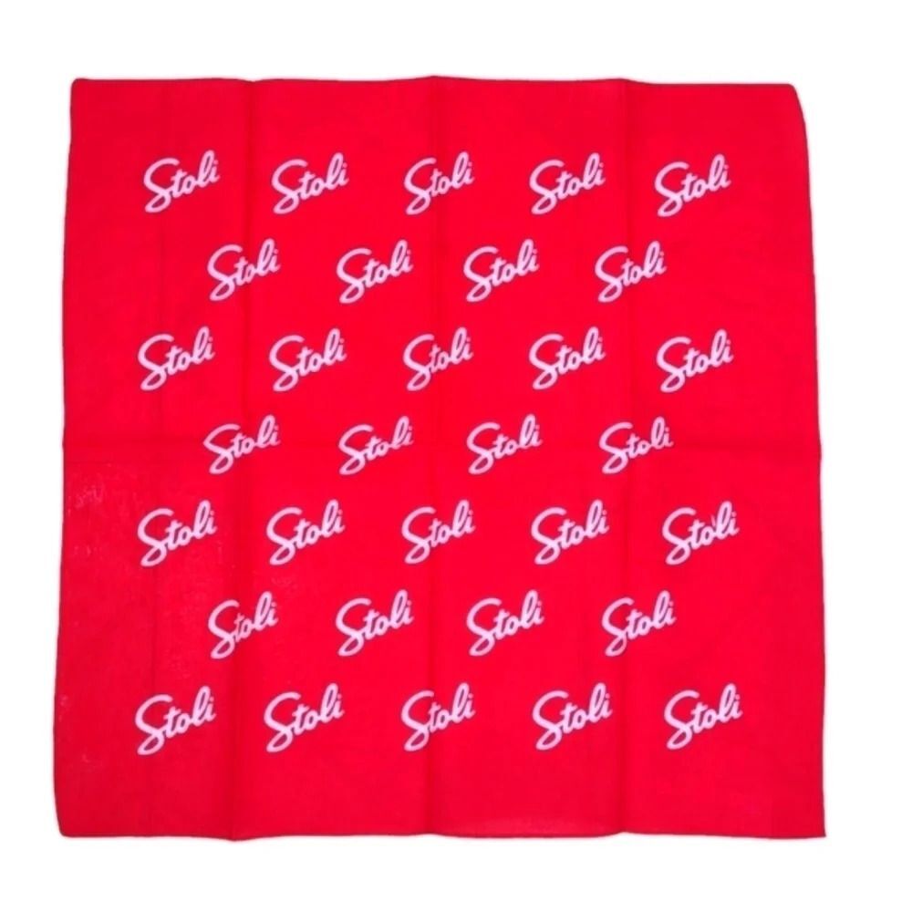 Stoli Liquor Bandana Handkerchief Red White New